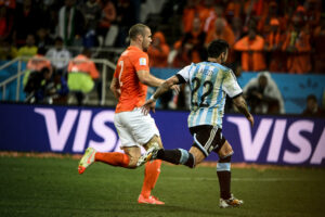 Sao Paulo, Brazil. 9th July, 2014. Match #62, for the Semi-Final of the 2014 World Cup, between Argentina and Netherlands, this wednesday, July 9th, in Sao Paulo Credit:  Gustavo Basso/NurPhoto/ZUMA Wire/Alamy Live News