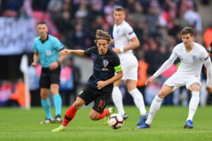 London, UK. 18th November 2018. Croatia midfielder Luka Modric (10) during the UEFA Nations League match between England and Croatia at Wembley Stadium, London on Sunday 18th November 2018. (©MI News & Sport Ltd | Alamy Live News)