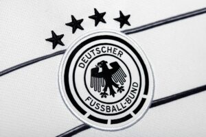 Close up of Germany national football team kit UEFA Euro 2020.