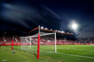 Montilivi Stadium during the La Liga match between Girona FC and Getafe CF played at Montilivi Stadium on August 22, 2022 in Girona, Spain. (Photo by Sergio Ruiz / PRESSINPHOTO)